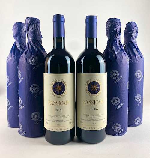 6 bts Bolgheri Tenuta San Guido "Sassicaia" CBO 0.75 L 2006