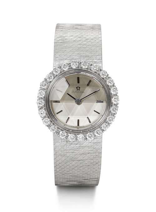 Omega, elegant and attractive diamond Lady's wristwatch.