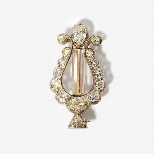 DIAMOND BROOCH, probably ca. 1900.