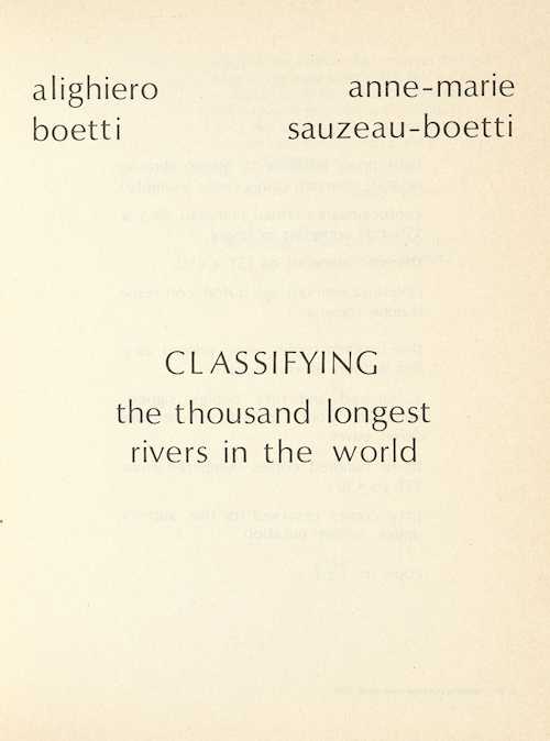 Boetti, Alighiero und Anne-Marie Sauzeau-Boetti.