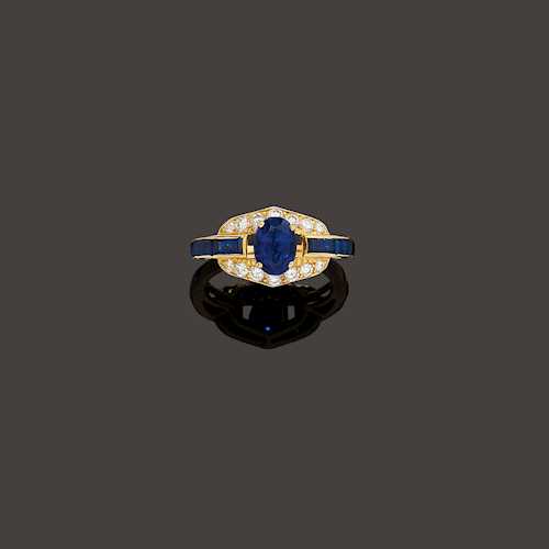 SAPHIR-DIAMANT-RING, MAUBOUSSIN