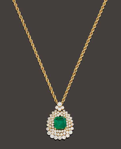 KOLUMBIEN-SMARAGD-DIAMANT-COLLIER