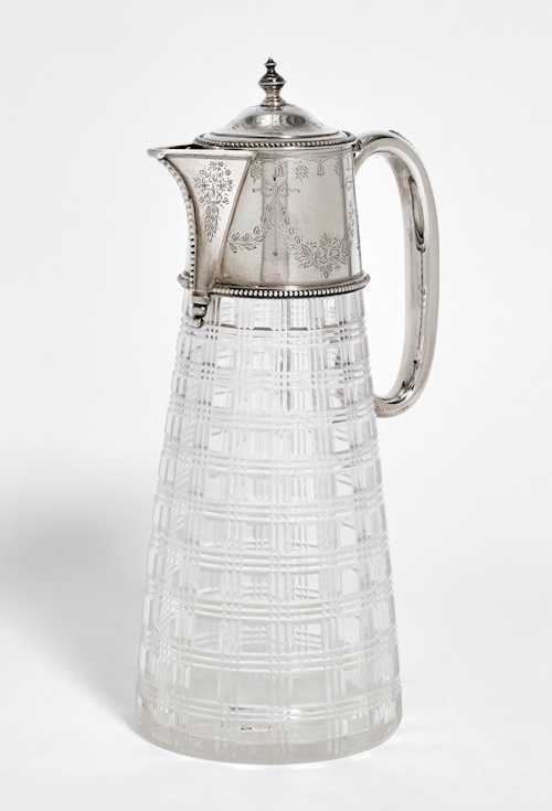 GLASS CARAFE WITH SILVER MOUNT