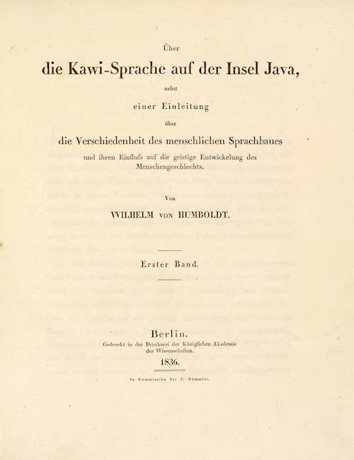 Humboldt, Wilhelm von.