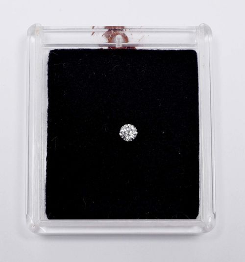 UNMOUNTED DIAMOND. Unmounted brilliant-cut diamond weighing 1.04 ct, ca. H/LR. With DGemG Expertise No. 363/73 of September 1973.