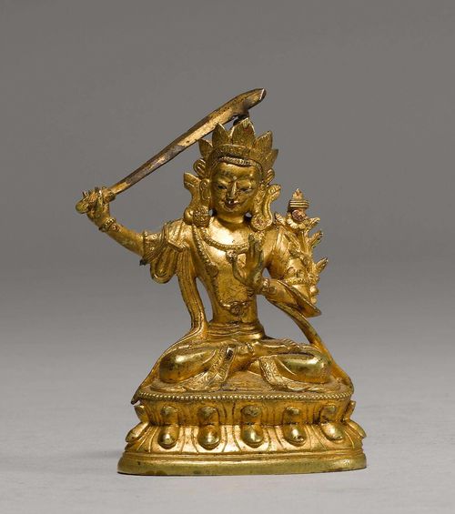 MINIATURFIGUR DES MANJUSHRI.